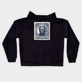 Creepy Frankenstein in Stamp design Kids Hoodie